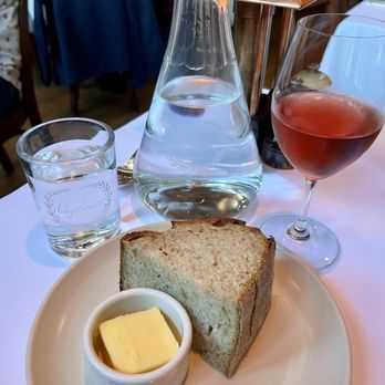 Chez Panisse - Bread, butter, and pinot noir grape juice - New American Near Me - Berkeley, California