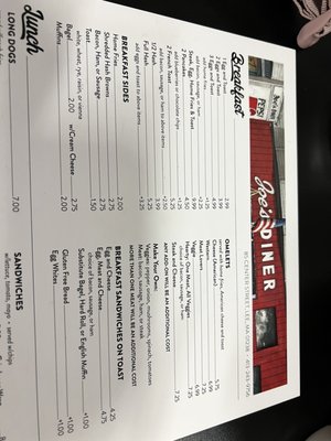 Menu photo 2 Joe's Diner Lee, MA Menu photo 2 Joe's Diner Lee, MA