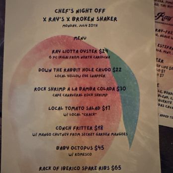 Broken Shaker - Menu - Cocktail Bars Near Me - Miami Beach, Florida