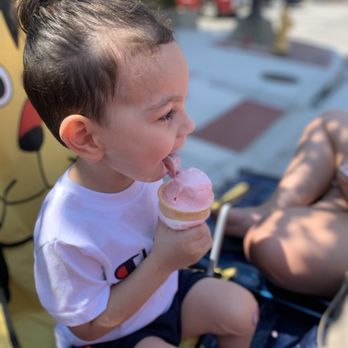 Sylas & Maddy's - Jaxton loves his ice cream from Sylas & Maddy's - Ice Cream & Frozen Yogurt Near Me - Lawrence, Kansas