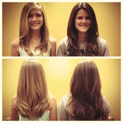 Foster Hair Design - Twins cuts- very different but both beautiful