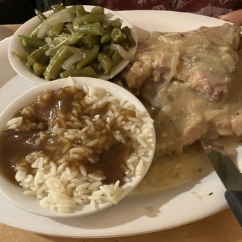 Dixie Kitchen and Bait Shop - Smothered pork chops always good! - Southern Near Me - Lansing, Illinois