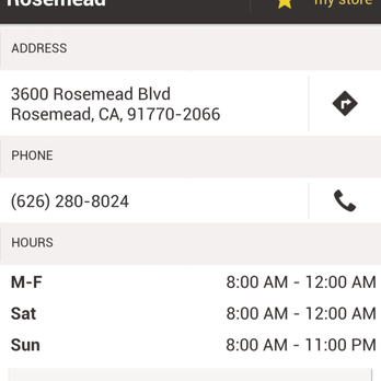 Target - Hours have changed! Later hours! - Department Stores Near Me - Rosemead, California Target - Hours have changed! Later hours! - Department Stores Near Me - Rosemead, California