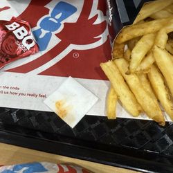 Wendy's - Food with bloody alcohol pad.