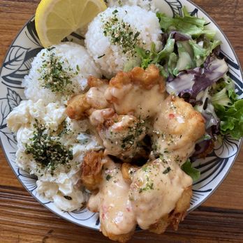 Enseamada Cafe - (Specials): Hurricane chicken plate - Filipino Near Me - Everett, Washington Enseamada Cafe - (Specials): Hurricane chicken plate - Filipino Near Me - Everett, Washington