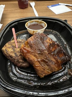 Photo of Texas Roadhouse - Springfield, IL, US. Cold ribs and steak