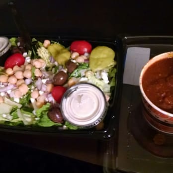 Zoup - Greek salad with a bowl chilli - Salad Near Me - Canonsburg, Pennsylvania