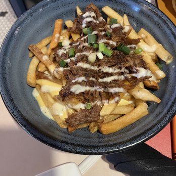 The Chocolatier - Pulled pork fries - New American Near Me - Hershey, Pennsylvania The Chocolatier - Pulled pork fries - New American Near Me - Hershey, Pennsylvania