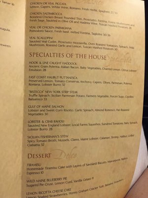 Menu photo 4 La Bella Vita Bar Harbor Regency Bar Harbor, ME Menu photo 4 La Bella Vita Bar Harbor Regency Bar Harbor, ME