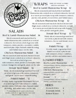 Menu photo 8 Royal Wraps Las Vegas, NV