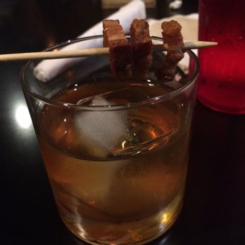 Urban Stack - Yeah, that's bacon! Starting with a Bacon Bourbon Cocktail! - Burgers Near Me - Chattanooga, Tennessee