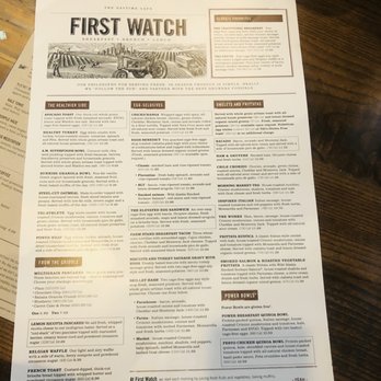 First Watch - Menu - Breakfast & Brunch Near Me - Wesley Chapel, Florida First Watch - Menu - Breakfast & Brunch Near Me - Wesley Chapel, Florida