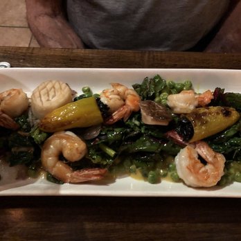 Sugarbeet - Mushrooms with shrimp and peas and vegetables wit Forbidden rice stuffed peppers Braised Colorado Lamb Shank Arugula Arugula - New American Near Me - Longmont, Colorado