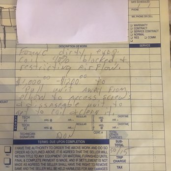 Arizona TradeMasters - My quote.... never knew cleaning your AC evap coils would cost $1,200... - Heating & Air Conditioning/HVAC Near Me - Phoenix, Arizona Arizona TradeMasters - My quote.... never knew cleaning your AC evap coils would cost $1,200... - Heating & Air Conditioning/HVAC Near Me - Phoenix, Arizona