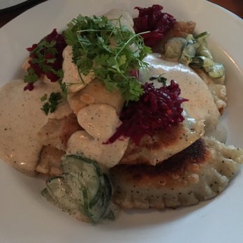 Apteka - Pierogies: mushroom and sauerkraut/potato and onion - Vegan Near Me - Pittsburgh, Pennsylvania