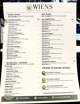 Menu photo 1 Wiens Cellars Temecula, CA Menu photo 1 Wiens Cellars Temecula, CA