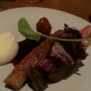 Manhatta - Dry Aged Duck with preserved cherries and radicchio - New American Near Me - New York, New York