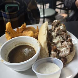 BearWaters Brewing Company - Ribeye steak sub steak fries