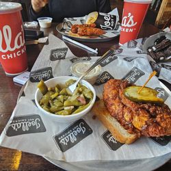 Joella's Hot Chicken - St. Matthews - Hot tenders and green beans