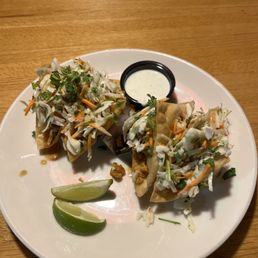 Chicken Wonton Tacos