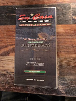 Menu photo 4 Su Casa Grande Mexican Restaurant Menomonee Falls, WI Menu photo 4 Su Casa Grande Mexican Restaurant Menomonee Falls, WI