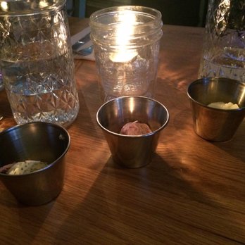 Sweet Chick - Trio of yummy butters. My favorite was the lemon flavored. - Breakfast & Brunch Near Me - Brooklyn, New York Sweet Chick - Trio of yummy butters. My favorite was the lemon flavored. - Breakfast & Brunch Near Me - Brooklyn, New York
