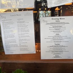 Exterior outside entrance of The Porch Kitchen - Menu on window - Sebastopol, California Exterior outside entrance of The Porch Kitchen - Menu on window - Sebastopol, California