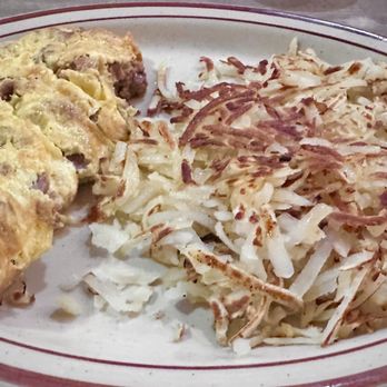 The Saugus Cafe - Italian Sausage n Swiss with hash browns, rye toast and Marmalade jelly. Just like Grandma used to make. - Diners Near Me - Santa Clarita, California