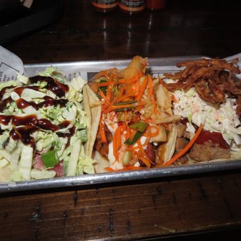 A Taco Affair - Sesame Tuna, Korean BBQ Pork, and Smoked Brisket tacos ($4.75 each) - Desserts Near Me - Little Falls, New Jersey