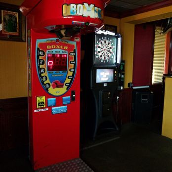 CJ's Upper Deck - How cool is this a boxing game and electronic digital dart boards - Sports Bars Near Me - Waterford, Michigan