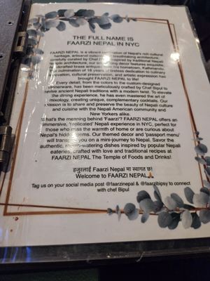 Menu photo 3 Faarzi Himalayan Bar & Grill Queens, NY Menu photo 3 Faarzi Himalayan Bar & Grill Queens, NY