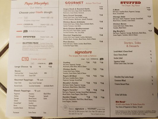 Menu photo 1 Papa Murphy's Reno, NV