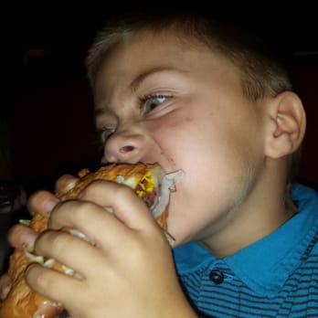 Hillstone Restaurant - My son...enjoying his veggie burger....thoroughly. - New American Near Me - Phoenix, Arizona Hillstone Restaurant - My son...enjoying his veggie burger....thoroughly. - New American Near Me - Phoenix, Arizona