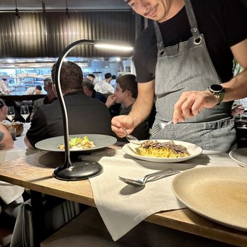 dōma - On the left: TAGLIOLINI 'AL TARTUFO NERO' on the right: GNOCCHI 'PORCINI AND PRAWNS' - Italian Near Me - Miami, Florida