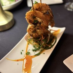Basil Cafe Restaurant - Marinated shrimp skewers