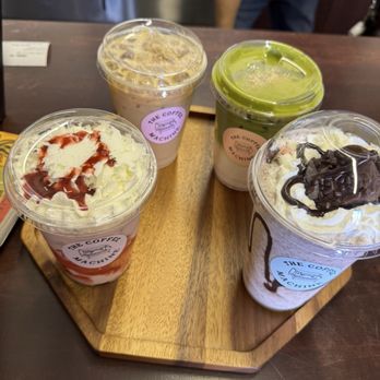 The Coffee Machine - From left to right Kids Drink Mazapán Latte, Mazapán Matcha, Blended Gansito - Coffee & Tea Near Me - San Diego, California The Coffee Machine - From left to right Kids Drink Mazapán Latte, Mazapán Matcha, Blended Gansito - Coffee & Tea Near Me - San Diego, California
