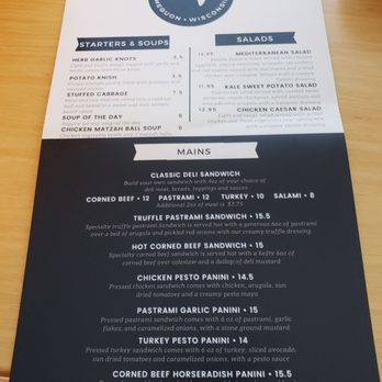 The Deli on Crown - Menu Dec 2021 - Delis Near Me - Mequon, Wisconsin