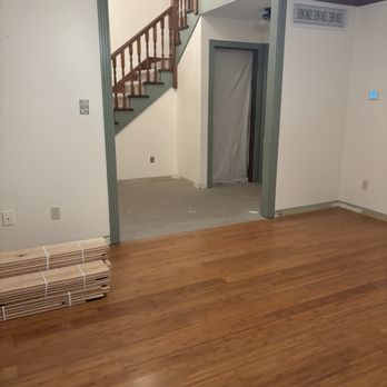 ProSand Flooring - The start of the project. There is leveler over the tile floor - Carpet Installation Near Me - Indianapolis, Indiana ProSand Flooring - The start of the project. There is leveler over the tile floor - Carpet Installation Near Me - Indianapolis, Indiana