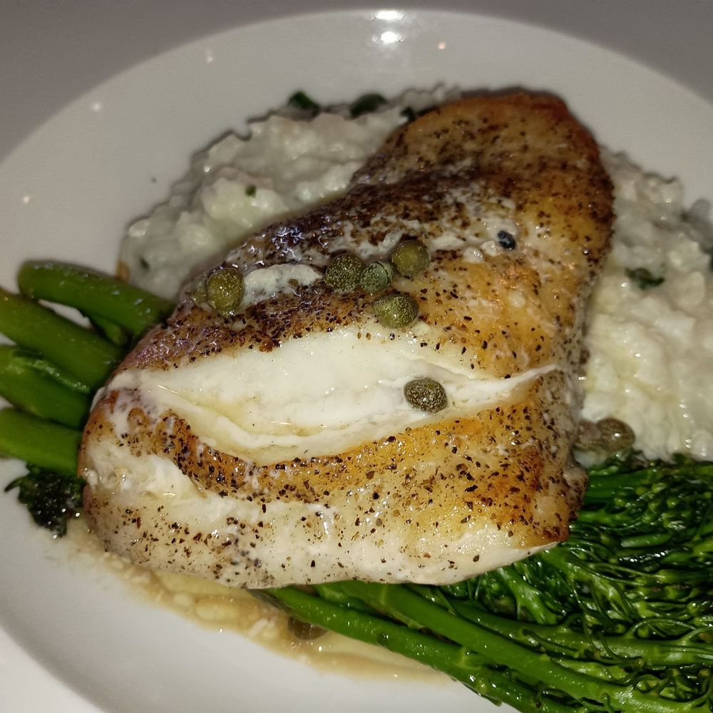 Barrelhouse - Rubbery grouper served over tasteless risotto. The broccolini was good though. - Breakfast & Brunch Near Me - Akron, Ohio