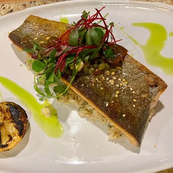 The Whistling Grizzly - Lemon seared Idaho trout - American Near Me - Jackson, Wyoming The Whistling Grizzly - Lemon seared Idaho trout - American Near Me - Jackson, Wyoming