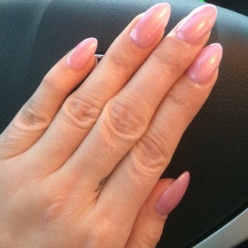 Queen Nail Spa - Almond shape acrylics with gel polish done by Queen - Nail Salons Near Me - Windsor, California