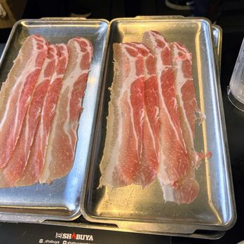 Shabuya - Probably the thinnest cuts of meat I've ever had in any all you can eat hot pot or grill - Soup Near Me - Milpitas, California