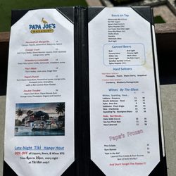 Papa Joe's - Menu