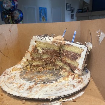 Lido Bakery - Again the Chocolate mousse cake, as you can see from the box the cake collapsed. - Bakeries Near Me - Manhattan Beach, California