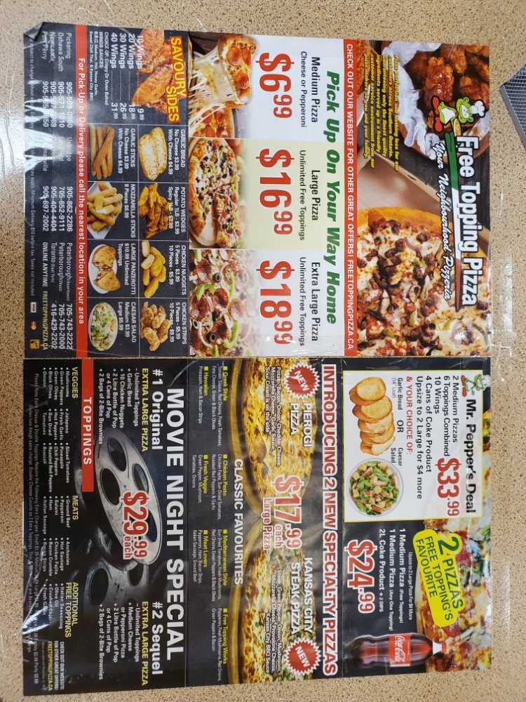 Free Topping Pizza Logo
