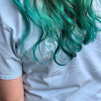 Suite HAIRitage - Fun mermaid hair, which was a bit of a challenge because of my darker hair. - Hair Salons Near Me - Garland, Texas Suite HAIRitage - Fun mermaid hair, which was a bit of a challenge because of my darker hair. - Hair Salons Near Me - Garland, Texas
