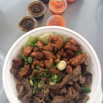 Flame Broiler - The works with magic sauces and hot sauces - Fast Food Near Me - La Jolla, California Flame Broiler - The works with magic sauces and hot sauces - Fast Food Near Me - La Jolla, California