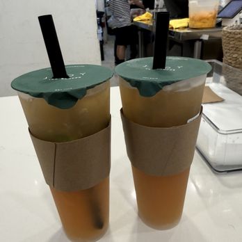 Jooy Tea Shoppe - Super Lemon Tea 手压爆柠 - Bubble Tea Near Me - New York, New York