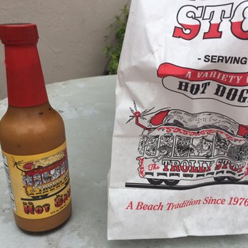 Trolly Stop - Hot sauce - Hot Dogs Near Me - Wrightsville Beach, North Carolina Trolly Stop - Hot sauce - Hot Dogs Near Me - Wrightsville Beach, North Carolina
