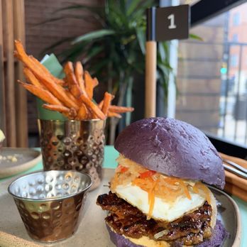 Hiraya Cafe  - Chori Burger, camote fries - Filipino Near Me - Washington, DC, District of Columbia